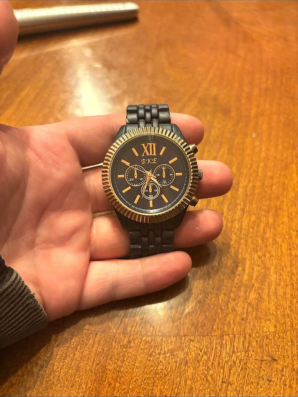 BKE Navy & Gold Bracelet Watch (needs battery, does not work)